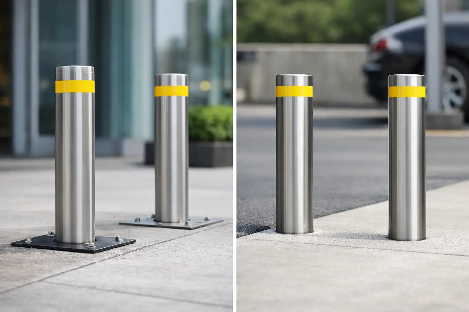 Surface Mount vs Embedded Bollards: Which Fits?