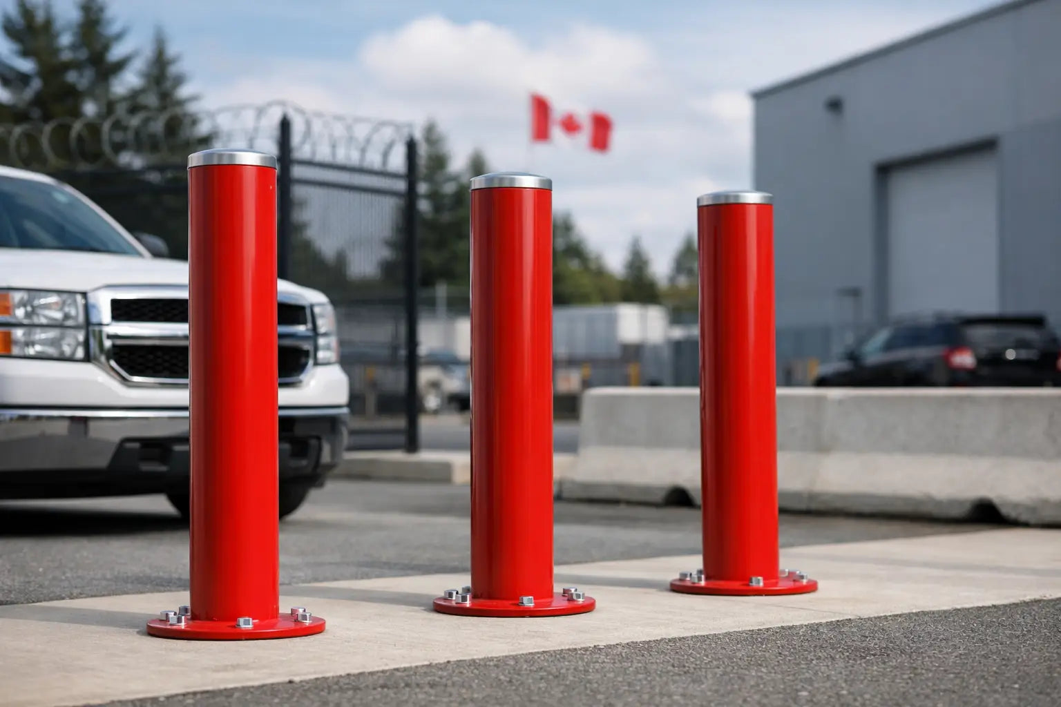 Canadian Made Bollards for Serious Site Protection