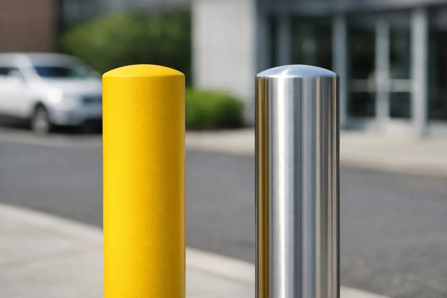 Powder Coated Bollards Versus Stainless Steel