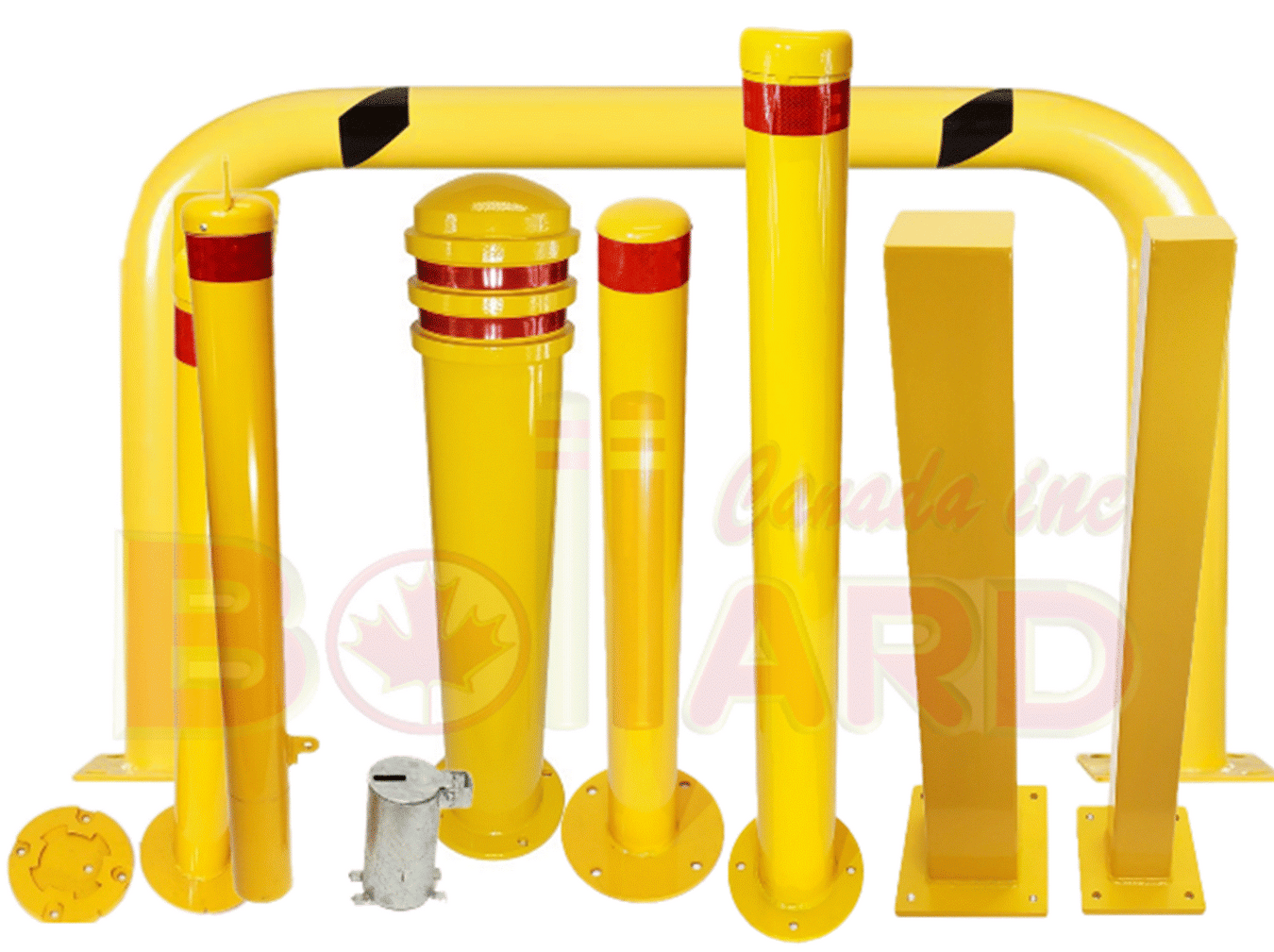 Yellow Steel Bollards