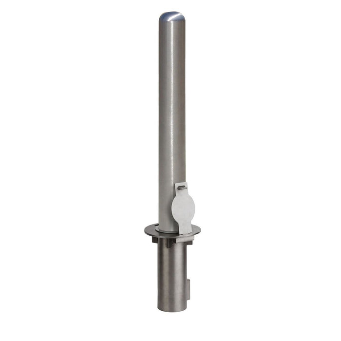 Removable Stainless Steel Urban Bollard with Padlock - Security Bollard Canada