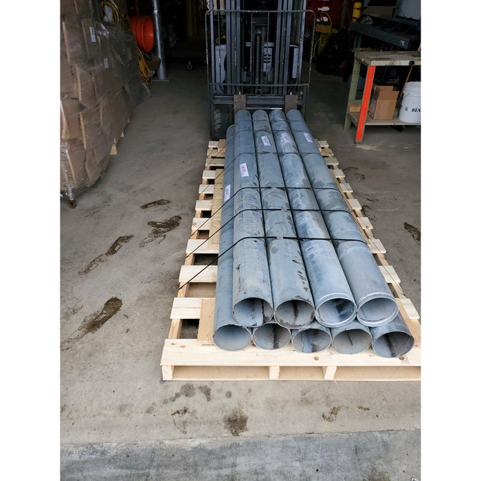  Galvanized Steel 4.5''-65/8- 8 5/8 diam x 8' de long - Bollard Canada