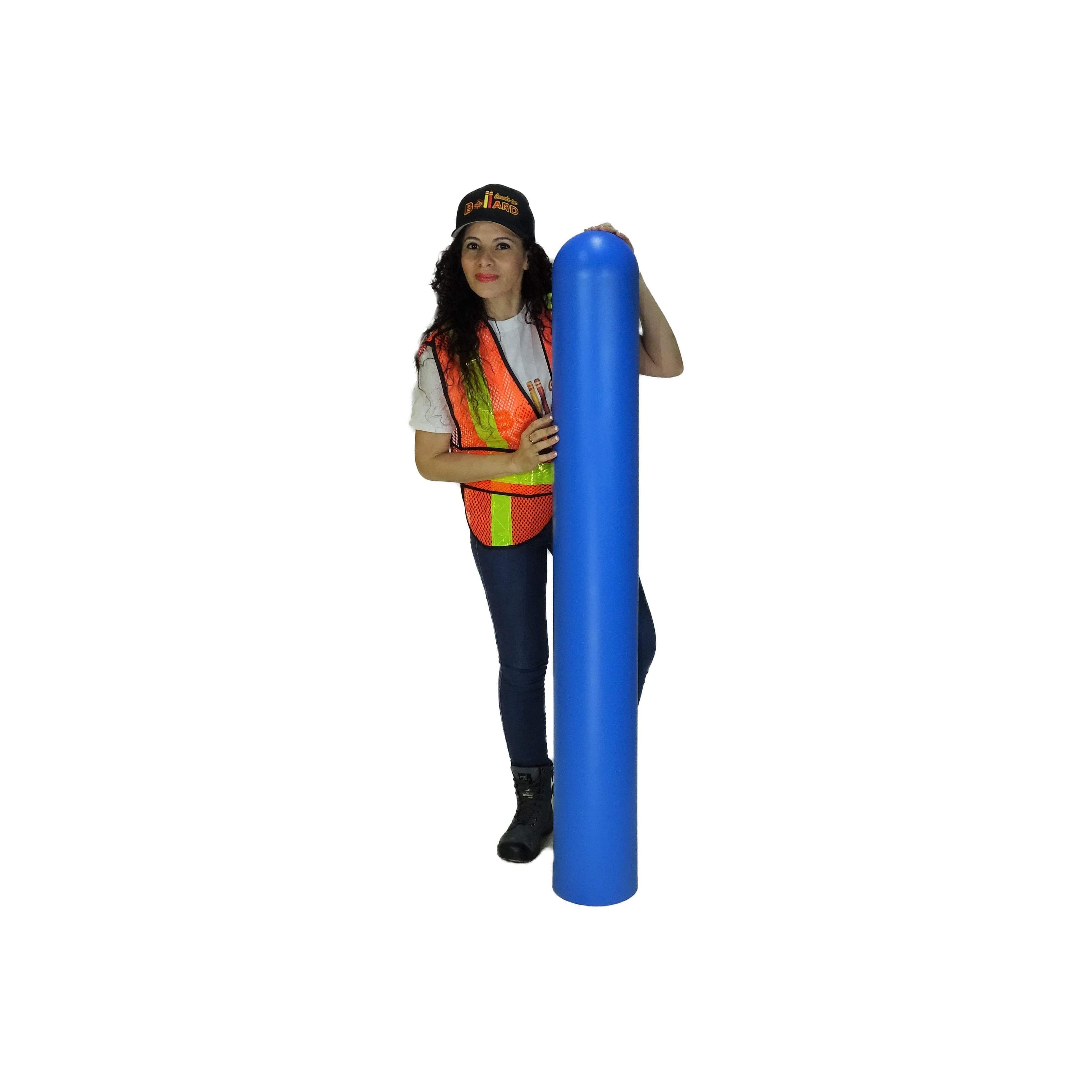  Bollard Cover Dome Head Bleu 7 x 60 - Bollard Canada 