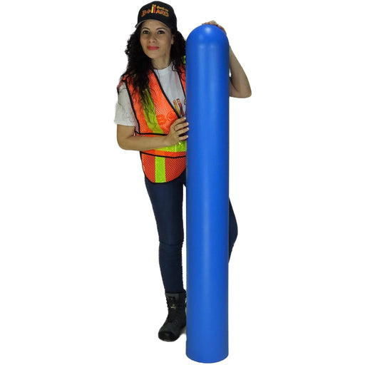  Bollard Cover Dome Head Bleu 7 x 60 - Bollard Canada 