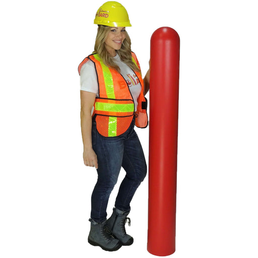  Bollard Cover Dome Head Red 7 x 60 - Bollard Canada 