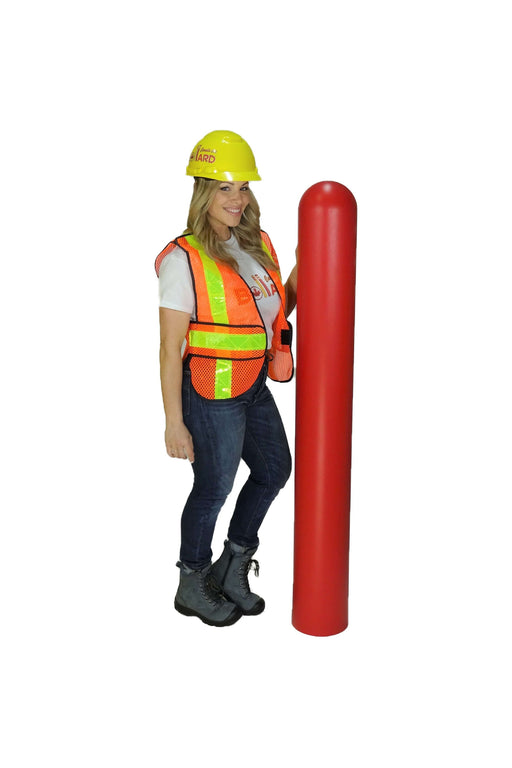  Bollard Cover Dome Head Red 7 x 60 - Bollard Canada 