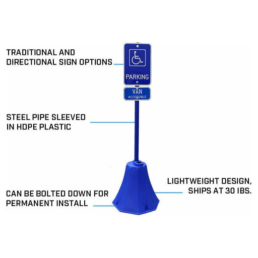  Octagon Sign Base- Bollard Canada