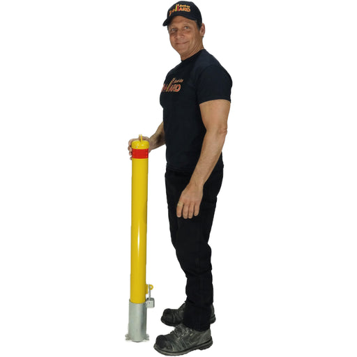 Steel Removable bollard with pad Lock - Bollard Canada