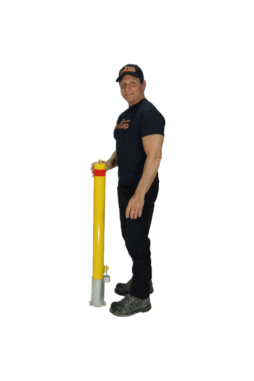 Steel Removable bollard with pad Lock - Bollard Canada