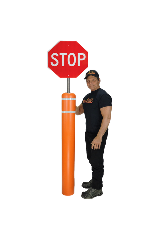 Bollard Cover orange sign - Bollard Canada